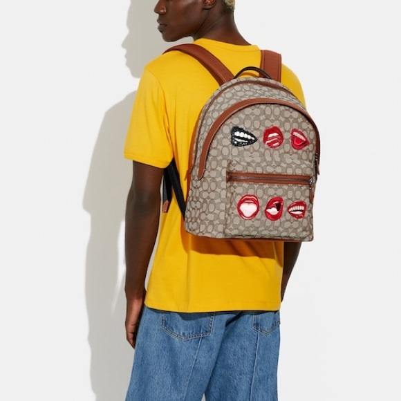 Coach X Tom Wesselmann Charter Backpack In Signature Textile Jacquard NWT - Picture 14 of 15